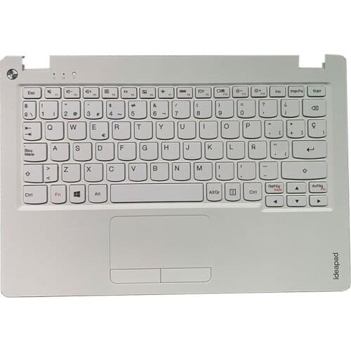 New Spanish Keyboard with Shell C Cover Palmrest Upper Case and Touchpad for Lenovo Ideapad 100S-11IBY Laptop 5CB0K48357