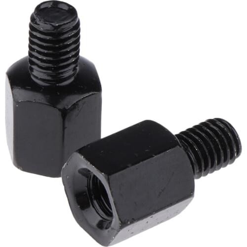 Pair Motorcycle Mirror Adapters RH 8mm Mount To RH 8mm Mirror Scooter Moped