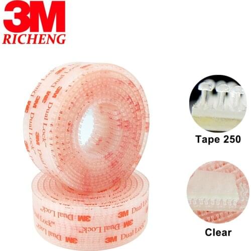 25.4mm x 1m 3M SJ3560 Dual Lock Clear Mushroom Fastener adhesive tape Type 250 3M tape