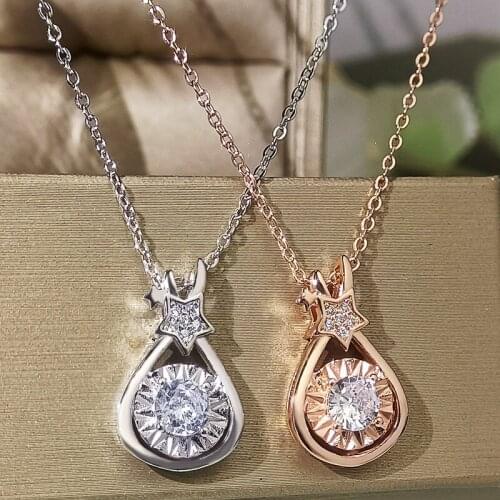 S925 Necklace Pendants for Women Pendants Silver Water Drop Cubic ZIrconia Pendant Wedding Accessories Fine Jewelry
