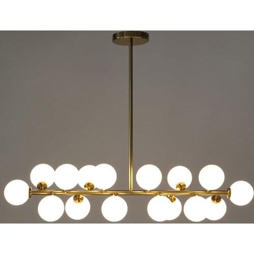 Length 1000mm gold/black magic bean led pendant lights living dining room shop modern led striplight glass pendant lamp fixtures