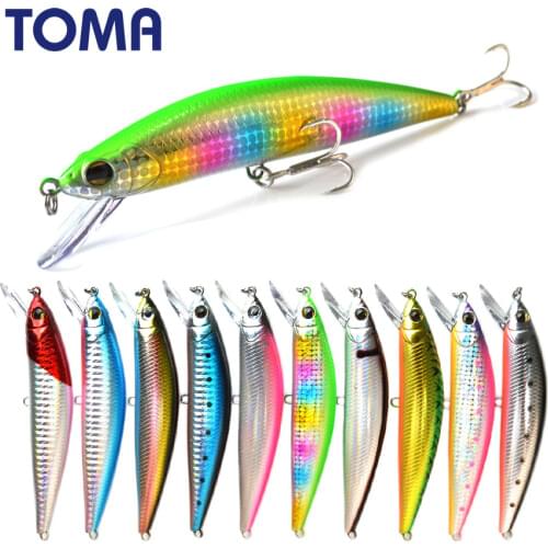 TOMA Heavy Weight Plastic Minnow 40G 120MM Fishing Lure Saltwater Wobbler Sinking Minnow Artificial Hard Bait Fishing Tackle