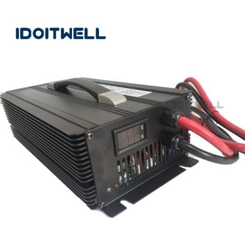 Customized led display 12V 90A 24V 60A 36V 40A 48V 30A 60V 25A 72V 20A battery charger for Lead acid Lithium LifePO4 battery