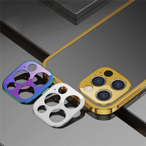 Metal Frame Protective Cover Lens Ring Cover Back Case Shell for iPhone 12/12 Mini/ 12 Pro/ 12 Pro Max Phone Protector