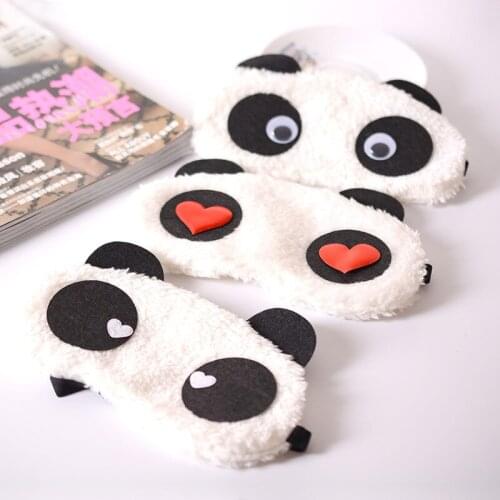 Panda Eye Mask Women Plush Animal Bear Eye Cover Cute Plush Eye Mask Girl Toy Suitable for Travel Home Party Eyeshade