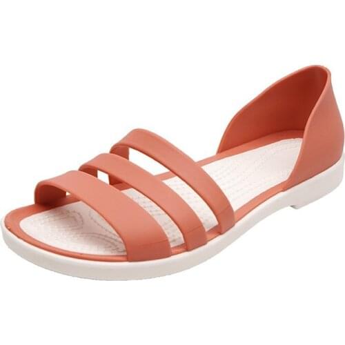 Women New Brand Sandals Home Non-slip 2021 Lady Flat Slippers Plastic Female Girls Cool Garden Shoes Hot Sale Footwear Cheap