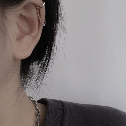 Long Tassel Simple Small Cartilago Without Hole 925 Sterling Silver Clip On Earrings For Women Fashion No Piercing Jewelry