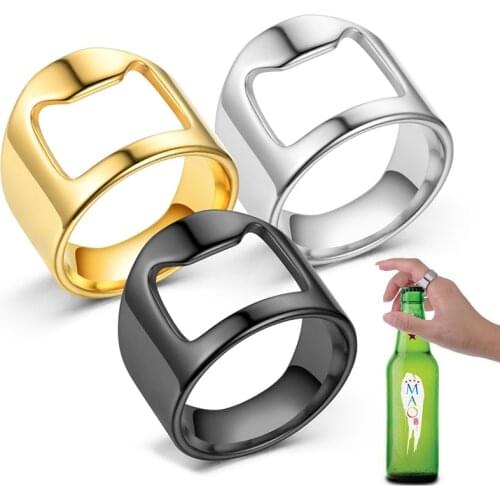 1pcs 22mm Mini Can Opener Stainless Steel Bottle Opener Ring-shape Bottle Beer Cap Opening Remover Kitchen Gadgets Bar Tools