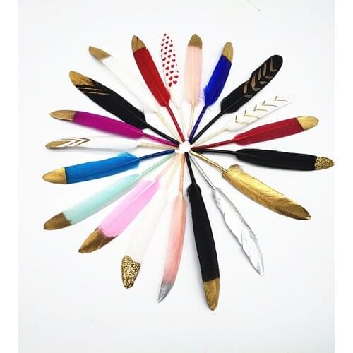 10/20pcs Gold Duck Feathers DIY needlework decoration wedding hat feathers for jewelry making dreamcatchers plumes crafts10-15CM