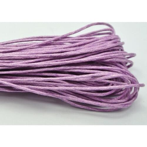 100 Meters Light Purple Waxed Cotton Beading Cord 1mm for Bracelet Necklace