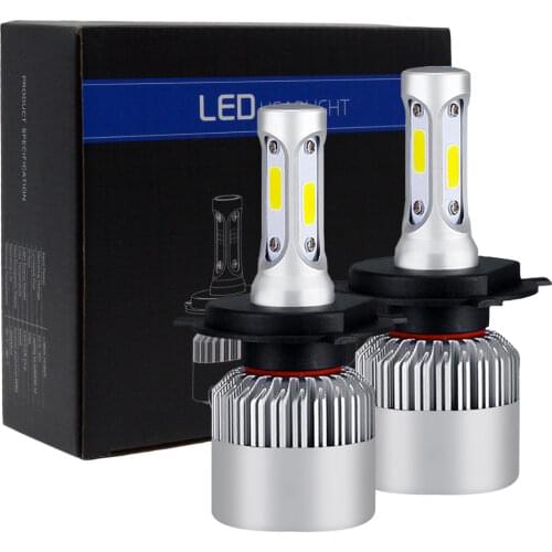 2PCS H4 Type Car Bulb Super Bright Light Headlight Running Light Waterproof Night Running Light White Light LED Light Headlight