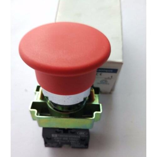 2pcs Red Mushroom Twist Release Switch 1NO/1NC XB2-BS545