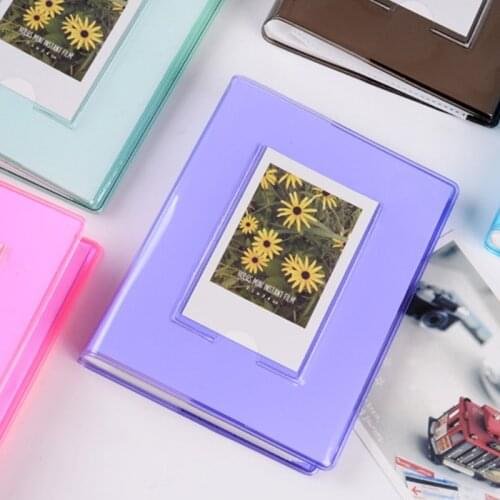 3/5 Inch Photocard Holder Photo Album Jelly Color Photocard Binder PVC Transparent Kpop Card Binder Instax Mini Album& Name Card