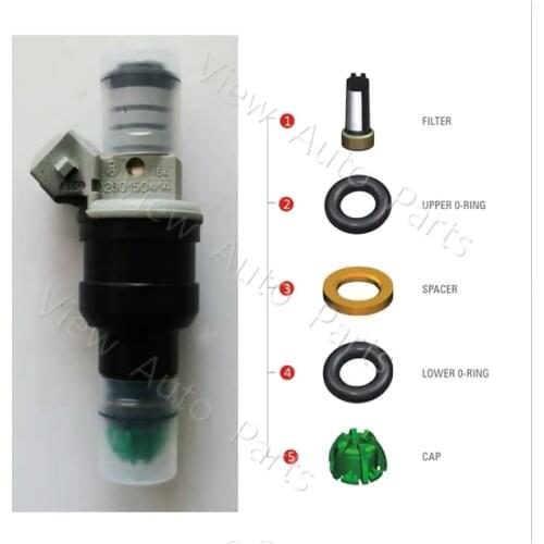 6 Set for BMW 2.0 E36 320i E34 520i Fuel Injector Repair Kit 0280150414 Micro Filter rubber seal orings Plastic Cap VD-RK-0104