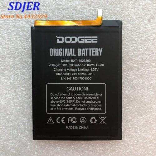 New Original Battery BAT16523200 MTK6750 Replacement 3200mAh Parts battery for DOOGEE Y6 Y6C Y6 Piano Smart Phone
