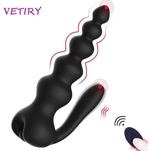 Vibrator Anal Bead Male Prostate Massager Sex Toys for Men Gay Remote Contorl Butt Plug Dildo Vibrator for Women Clit Stimulator