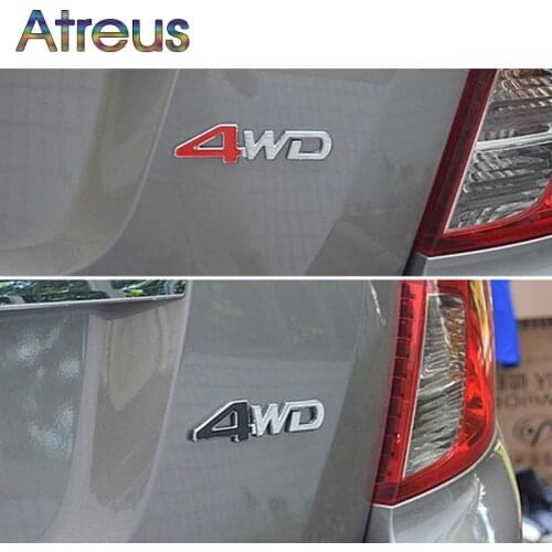 1Pcs Car 3D Metal Stickers 4WD 4X4 Decals for Hyundai Creta I30 IX35 Volkswagen Polo VW Golf 4 7 5 Tiguan Kia Rio Sportage 2017