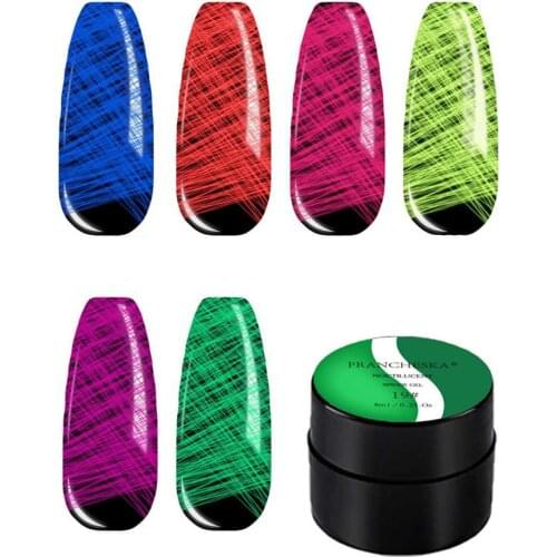 Glow In The Dark Nail Polish Spider Web Gel Luminous Gel Set Wire Drawing Painting DIY Polish UV Nail Art Kit For Halloween
