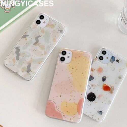 Phone Bag for Iphone Xr Xs Max 7 8 Plus 11 Pro Max X Case Glitter Foil Epoxy Soft TPU Cover for Iphone SE 2020 Case Fudnas Capa
