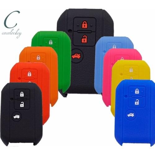 Cocolockey Silicone Car Key Cover Case Fob for suzuki maruti dzire/ertiga 2018/New Swift Key 3 Button without logo car styling