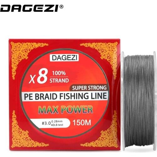 DAGEZI 150M 8 Strands Braided Fishing Line Nano-coating Multifilament PE Line 10-80LB Fishing Lines For Carp Fishing Tackle