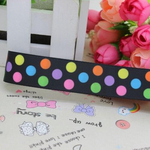 DHK 7/8'' 5yards printed grosgrain ribbon hair bow diy party decoration OEM Wholesale 22mm C607