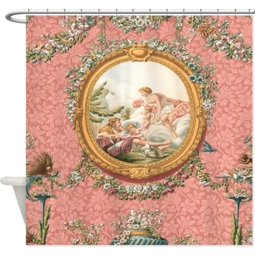 Ancient Angel Design in Pastel Tones Sho Decorative Fabric Shower Curtain
