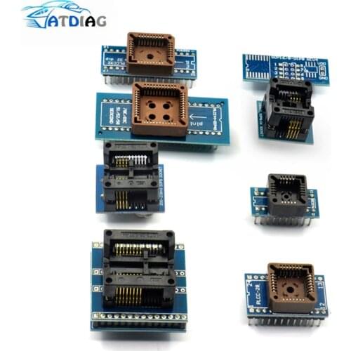 For TL866CS TL866A 8 PCS Programmer Adapters Socket Kit SOP8+SOP16 +PLCC32 +PLCC44 Adapter EZP2010 RT809H Programmer