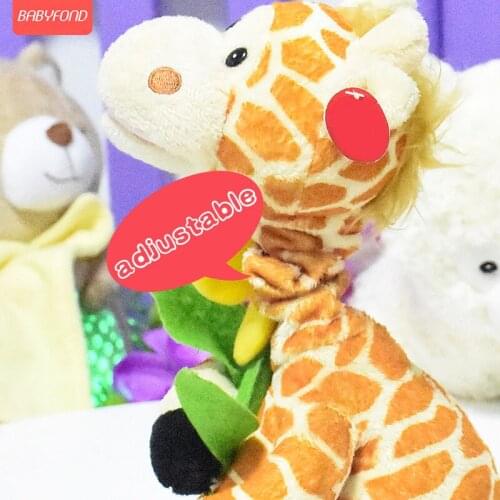 Electric plush toy giraffe will call animals with sound and move simulation giraffe baby toy