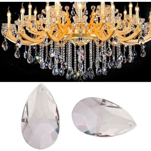 1PC Clear Angel Tears Chandelier Glass Crystals Lamp Prisms Parts Hanging Drops Pendants 50mm Water Drop Transparent Decor