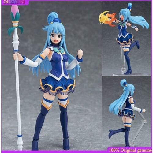 100% Original genuine Konsuba God Blessing this wonderful world! Aqua figma PVC Action Figure Anime Figure Model Toys Doll Gift