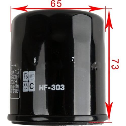 HF303 Motorcycle Oil Filter for Kawasaki Z1000 ER6N CB400 R1 R6 CBR600 Machine Filter FZR600 R1 FZR1000 oil grid filter element