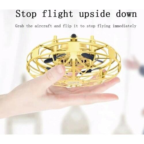 Mini Drone Quad Induction Levitation UFO LED Light USB Charging Kids Gift Toy