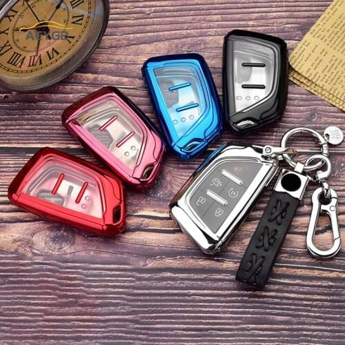 Soft TPU Car Remote Key Full Cover Case Fob For Cadillac XT4 XT5 XT6 CT5 2019 2020 Car Smart Key Protector Shell Holder Keychain