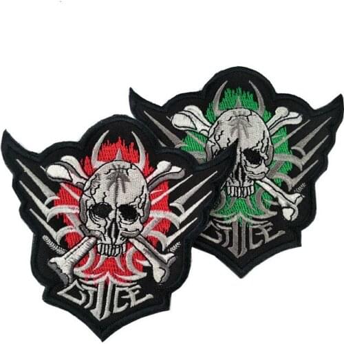 Death Skulls Terminator Warrior Embroidery Patches Tactical Emblem Military Badge Army Loop And Hook Elves Patch Magic Stickers