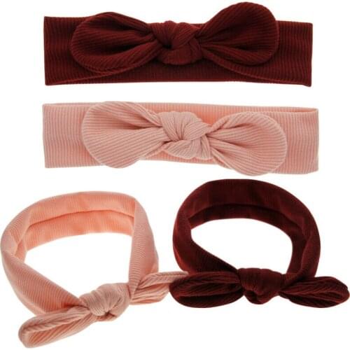 2019 Brand New Cute Kids Toddler Solid Bow Hairband Headband Baby Girls Cotton Elastic Stretch Turban Head Wrap