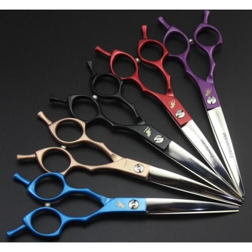 Freelander 6.5inch Animal dog Pet scissors Hairdressing Curved or Straight Scissors shears Barber Hair Cutting Clipper Scissors