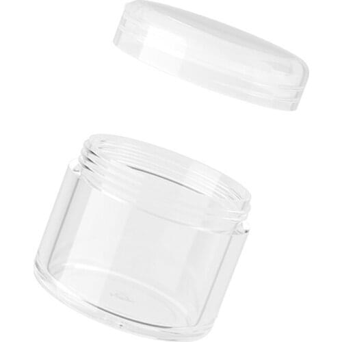 3g/5g/10g/15g/20g Plastic Transparent Empty Makeup Jar Pot Refillable Sample Bottles Travel Face Cream Lotion Cosmetic Container