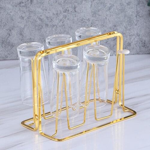 Cup Drying Rack Metal Mug Holder with Silicone Protective Hooks Non-Slip Bottle Drying Holder Tree for Glasses, Coffee Mug