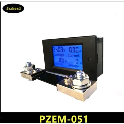 PZEM-051 DC Digital Ammeter Voltmeter 6.5-100V 4 IN1 LCD Motorcycle Voltage Current Power Energy Monitor