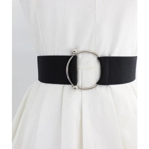 Fashion Elastic Simple Belt Round Buckle Multicolor Ladies Strap Decoration Coat Sweater Dress for Women Waistbana