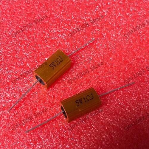 RX24-5W 1R 1RJ Power Metal Shell Case Gold Aluminium Case Wirewound Resistor 5W 1ohm 5% Automobile LED lamp resistors