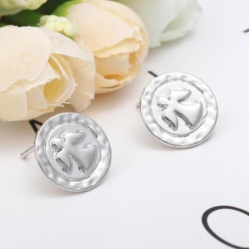 DoreenBeads Zinc Based Alloy Ear Post Stud Earrings Findings Shell Silver Color DIY Findings Charms W/ Loop 20mm x 11mm, 4 PCs