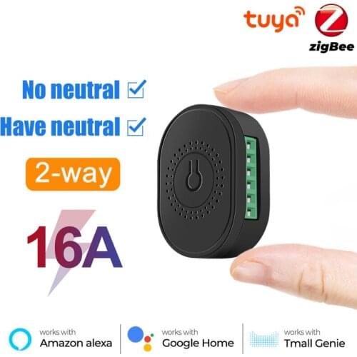 Tuya WiFi Smart Switch Light 16A Mini 2 Way Module DIY On Off Can Timing Control Wireless Breaker For Google Home Alexa