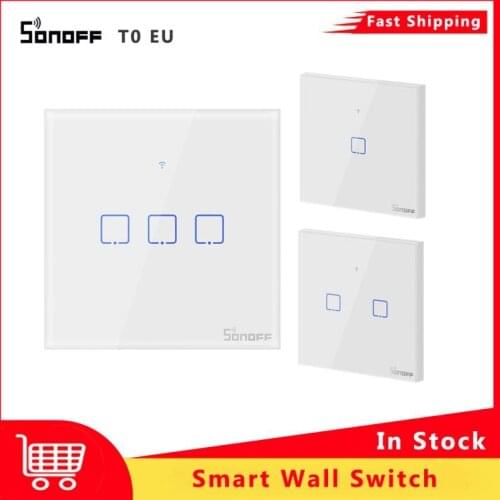 SONOFF T0 EU TX-Series WiFi Switch WiFi Wall Smart Home Automation Switches Work with eWelink Google Home Alexa