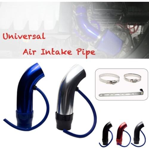 Universal Alumimum 3'' 76mm Car Cold Air Intake System Turbo Induction Pipe Tube silver Black Red Color