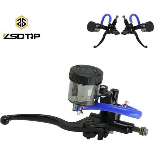 ZSDTRP Motorcycle universal front brake pump 22mm assembly right/left adjustable Brake Lever Big Cup LC150
