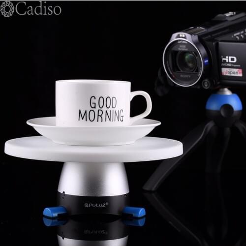 CNP 360° Electronic Control Rotation Panoramic Red Tripod Head＋Round Tray with Control Remoter Fit for Shooting small products