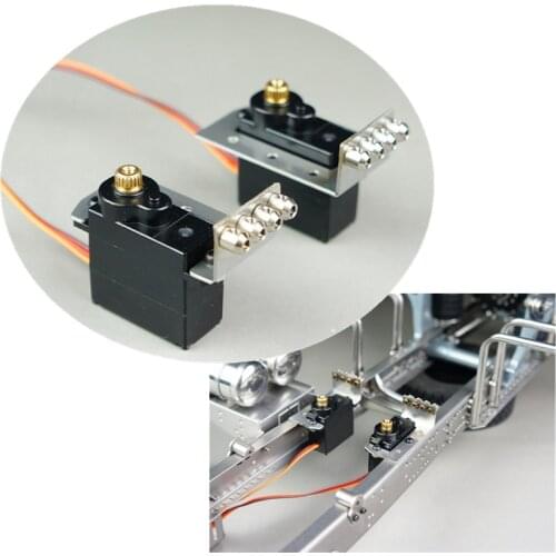 Rc Car Option Part Differential Lock Double Servos + Bracket For 1/14 Model Truck TAMIYA Tractor Dumper SCANIA Benz VOLVO MAN