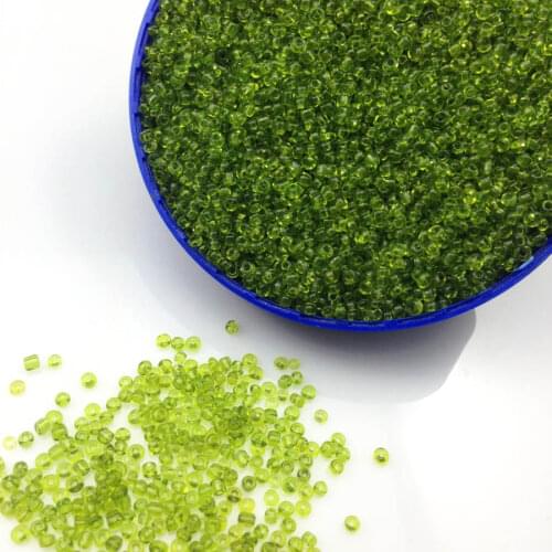 16g 1000pcs 2mm 12/0 Green Transparent Round Loose Spacer Beads Cezch Glass Seed Beads Handmade Jewelry Making DIY Garment Bead
